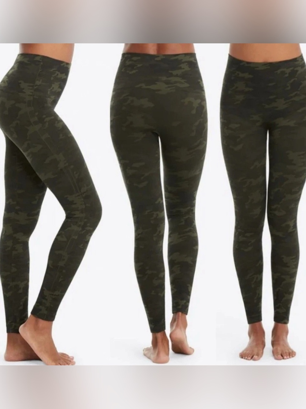 NWT Spanx Green Camoflauge Look At Me Now Leggings A23